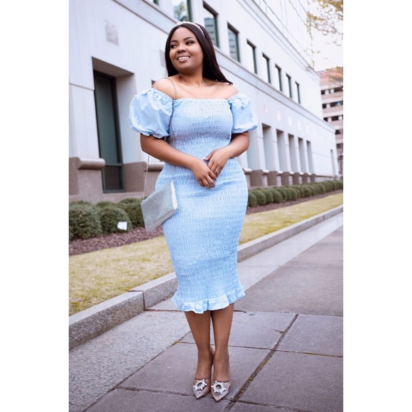 bodycon smocked dress